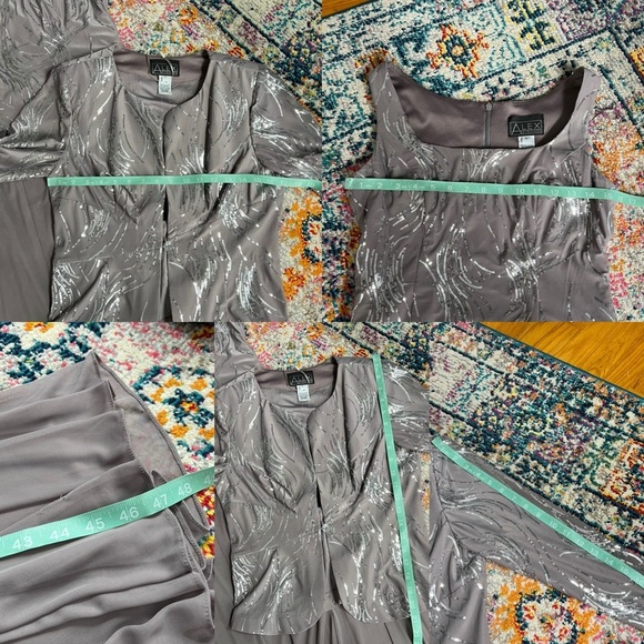 Alex Evenings Sequined A-Line Midi Dress and Jacket - Picture 7 of 16